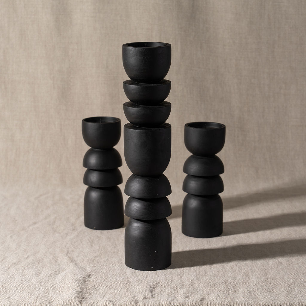 Alev Candle Holder  | Japan Black -  -  - Saardé - Saardé.