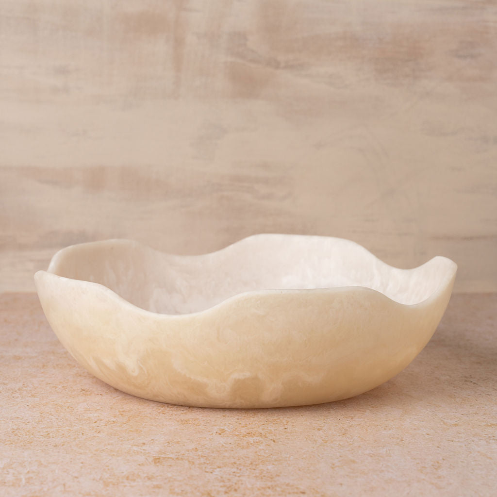 Flow Resin Large Salad Bowl | Peach Blush -  -  - Saardé - Saardé.