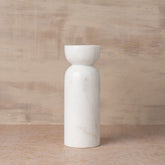Toulin Marble Candle Holder | White -  -  - Saardé - Saardé.