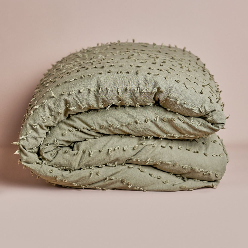 Shore Duvet Cover | Olive - Queen - Queen - Saardé - Saardé.