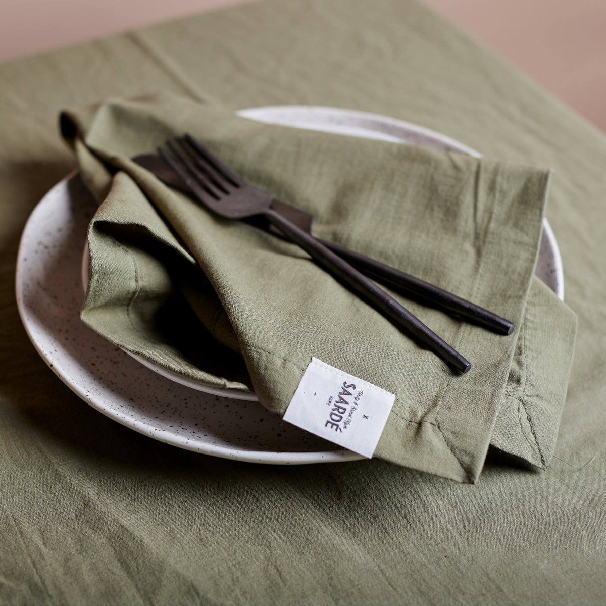 Shore Tablecloth | Olive -  -  - Saardé - Saardé.