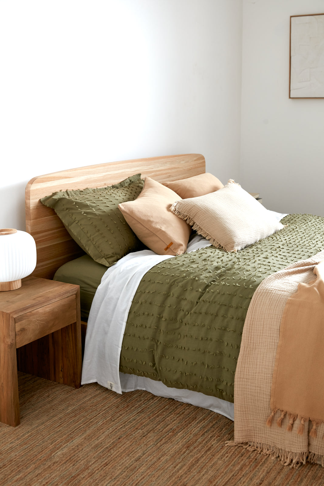 Shore Duvet Cover | Olive -  -  - Saardé - Saardé.