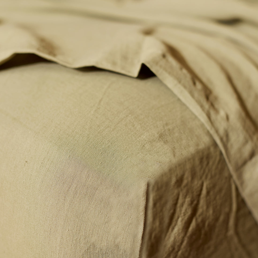 Shore Fitted Sheet | Olive -  -  - Saardé - Saardé.