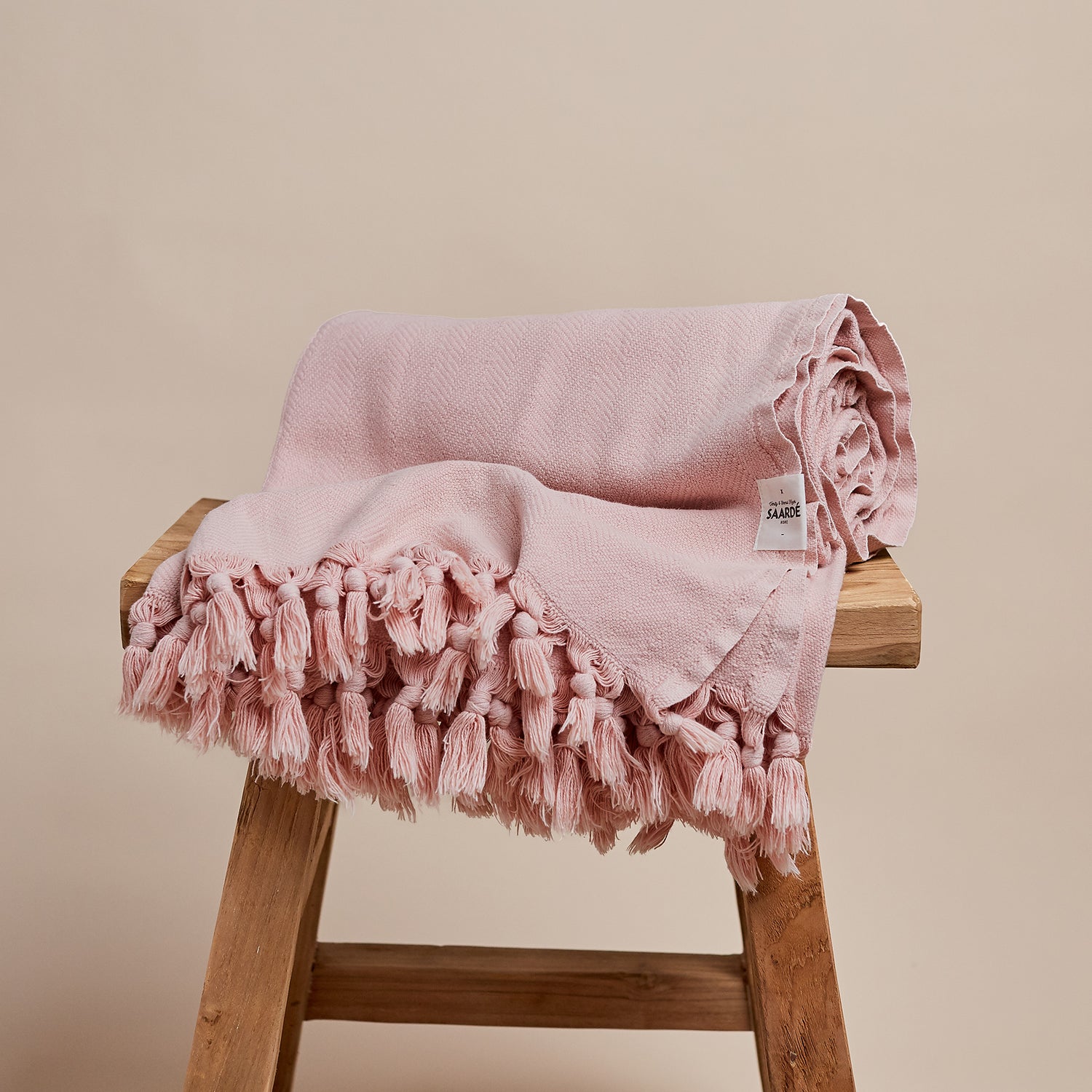 Vintage Wash Cotton Blanket | Dusty Pink -  -  - Saardé - Saardé.