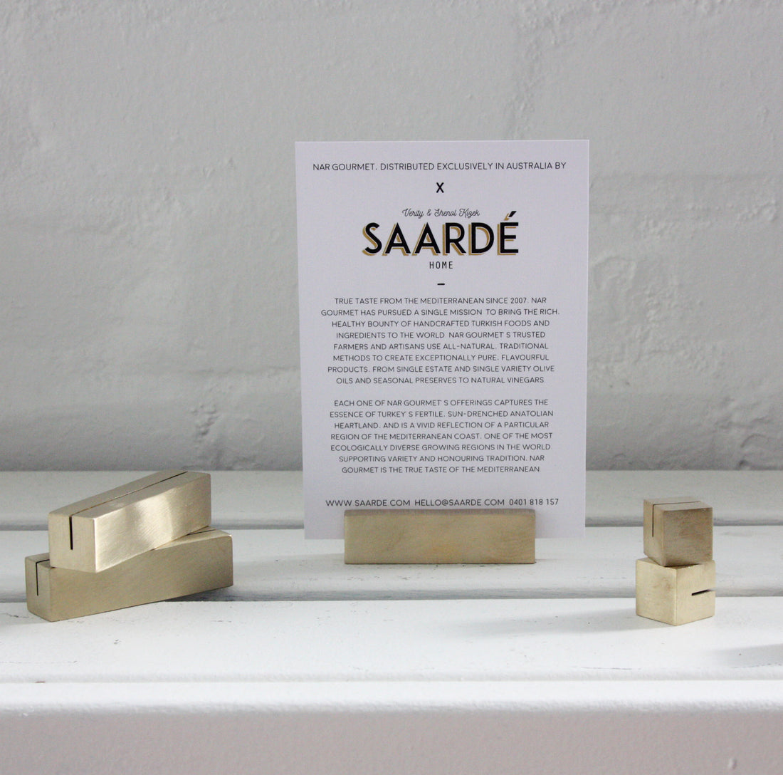 Brass Photo/Card Holder | Small -  -  - Curio Craft - Saardé.